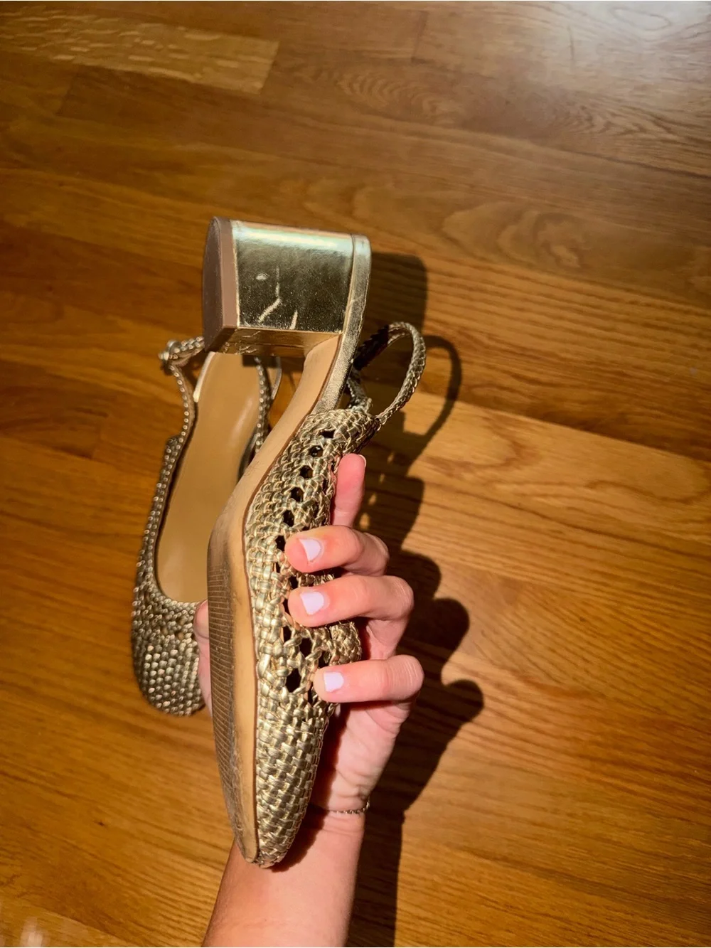 J. Crew gold woven